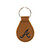 High quality tan Atlanta Braves leather keychain, by Saddleback