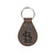High quality dark brown colored leather keychain with the St. Louis Cardinals logo on the front. Made by Saddleback