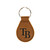 High quality tan colored leather keychain with the Tampa Bay Rays logo on the front. Made by Saddleback