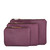 Leather Pouches - Set of Three - Plum