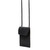 High quality front of the black leather walker's pouch with an adjustable strap. Made by Saddleback