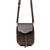High quality dark brown leather hobo sack purse with drawstring and adjustable strap. Made by Saddleback