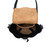 High quality inside of the black leather hobo sack purse with pockets and a drawstring. Made by Saddleback