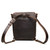High quality another version of the straps on the dark brown 10" tumbled drawstring leather backpack. Made by Saddleback
