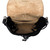 High quality inside of the black colored 10" tumbled drawstring leather backpack. Made by Saddleback