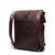 High quality back of the red brown tumbled leather convertible crossbody. In backpack mode but can also be worn as a crossbody