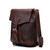 High quality front of the red brown convertible crossbody made of tumbled leather and pigskin lining