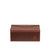 High quality closed red brown small leather organizer box that can be used as a desk box, in a briefcase, or in your car. Made by Saddleback