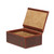 High quality the lid opened on the small red brown leather organizer box that goes inside the grandfather briefcases. Made by Saddleback