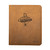 High quality front of the leather portfolio, World Series champion in tan