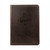 Front of the leather portfolio, World Series champion in dark coffee