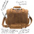 High quality the backside of a full grain leather backpack that has details detailed out.