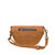 High quality the back view with cell phone of the fanny leather bag in tan