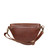 High quality the back view of the leather fanny bag in red brown