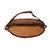 High quality the inside view of the fanny leather bag in dark coffee