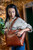 High quality tan full grain Concealed Carry Leather Tote alternate angle - Saddleback Leather