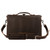 High quality back of a leather briefcase not in the backpack mode.