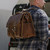 High quality leather briefcase used as a laptop backpack.