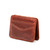 High quality red brown small leather front pocket magic wallet. Made by Saddleback