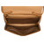 High quality inside of the tan On The Go leather Wallet with 8 card slots, 2 large cash pockets, and an adjustable strap.