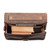 High quality red brown leather satchel man bag from the inside.