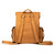 This tan brown leather backpack is comfortable on the backside