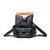 High quality the black leather backpack opens wide and does not have zippers but clips shut instead.