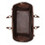 High quality inside view of the double compartment leather duffle in dark coffee