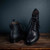 High quality black leather Italian boots by Saddleback.