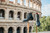 High quality saddleback Leather boots in Pitch Black in front of the Colosseum.