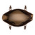 High quality the Women's work leather tote in dark brown, showing the inside empty view