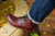 High quality oxblood boots by Saddleback worn with jeans.