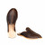 This is the dark brown colored slip on mules showing the bottom