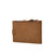 High quality the Leather Long wallet in tan showing back view