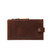 High quality the Leather Long Wallet in red brown showing back view