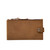 High quality the Leather Long Wallet in tan showing front view