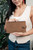 The Leather Long Wallet in Tobacco  with model