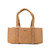 High quality front view of our range and tool leather tote in light brown