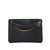 High quality back view of the Newton front pocket leather wallet in black