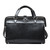 High quality back view of the Blackstone Barrister leather Briefcase in black