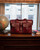 High quality lifestyle image of the Blackstone Barrister leather Briefcase