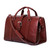 High quality side view of the Taylor leather Duffle Bag in reddish brown