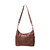 High quality womens hobo leather purse in red brown hanging