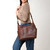 High quality red brown full grain leather Women's Hobo Organizer Bag alternate angle - Saddleback Leather