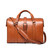 High quality front view of the Spurgeon leather Briefcase in tan