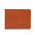 High quality front view of the William Penn Bifold leather Wallet in tan