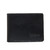 High quality front view of the William Penn Bifold leather Wallet in Black