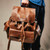 High quality hogsback Large Travel leather Backpack