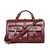 High quality front view of the Wesley Deep Pocket Duffle in Italian Reddish Brown Leather