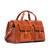 High quality side view of the Wesley Deep Pocket Duffle in Italian Tan Leather